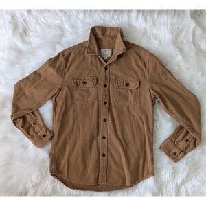 American Eagle Outfitters Men's Medium Tan Preppy Style Button Up Shacket Y2K
